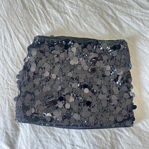 Princess Polly Gray Sequin Mini Pencil Skirt